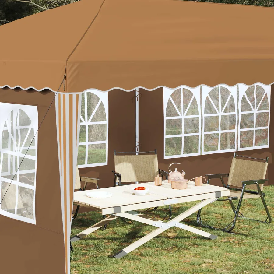 Tente de fête pop-up 575 x 289 x 245 cm Beige - 3