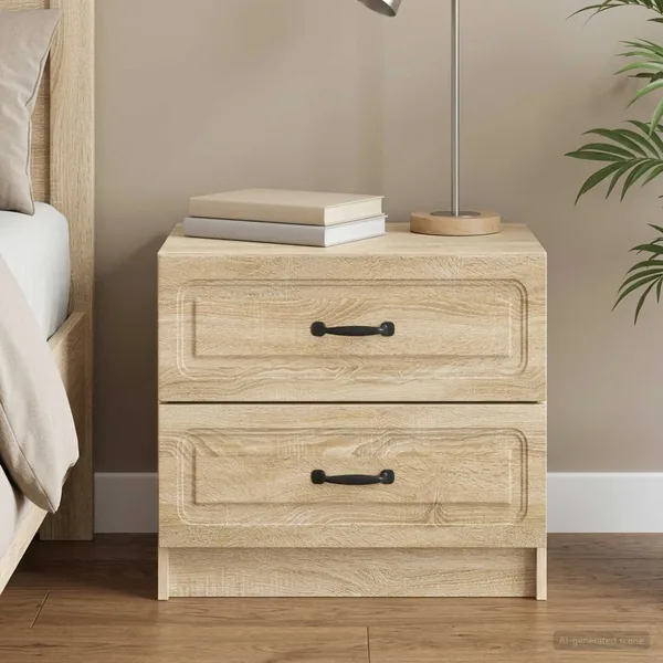 Cabinet de chevet avec tiroir Chêne Sonoma 62 x 34,5 x 44,5 cm
