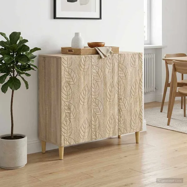 Buffet Chêne Sonoma 89 x 34,5 x 80 cm Bois d'ingénierie