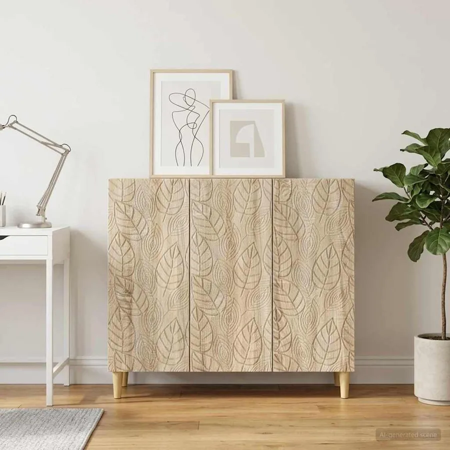 Buffet Chêne Sonoma 89 x 34,5 x 80 cm Bois d'ingénierie - 3