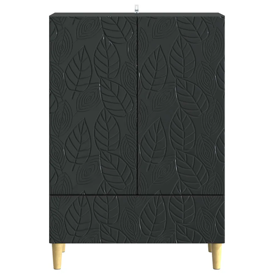 Buffet Noir 66 x 34,5 x 95 cm Bois d'ingénierie - 5