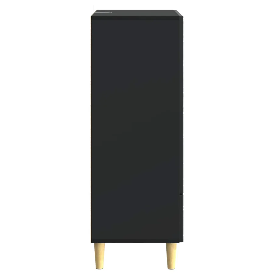 Buffet Noir 66 x 34,5 x 95 cm Bois d'ingénierie - 6