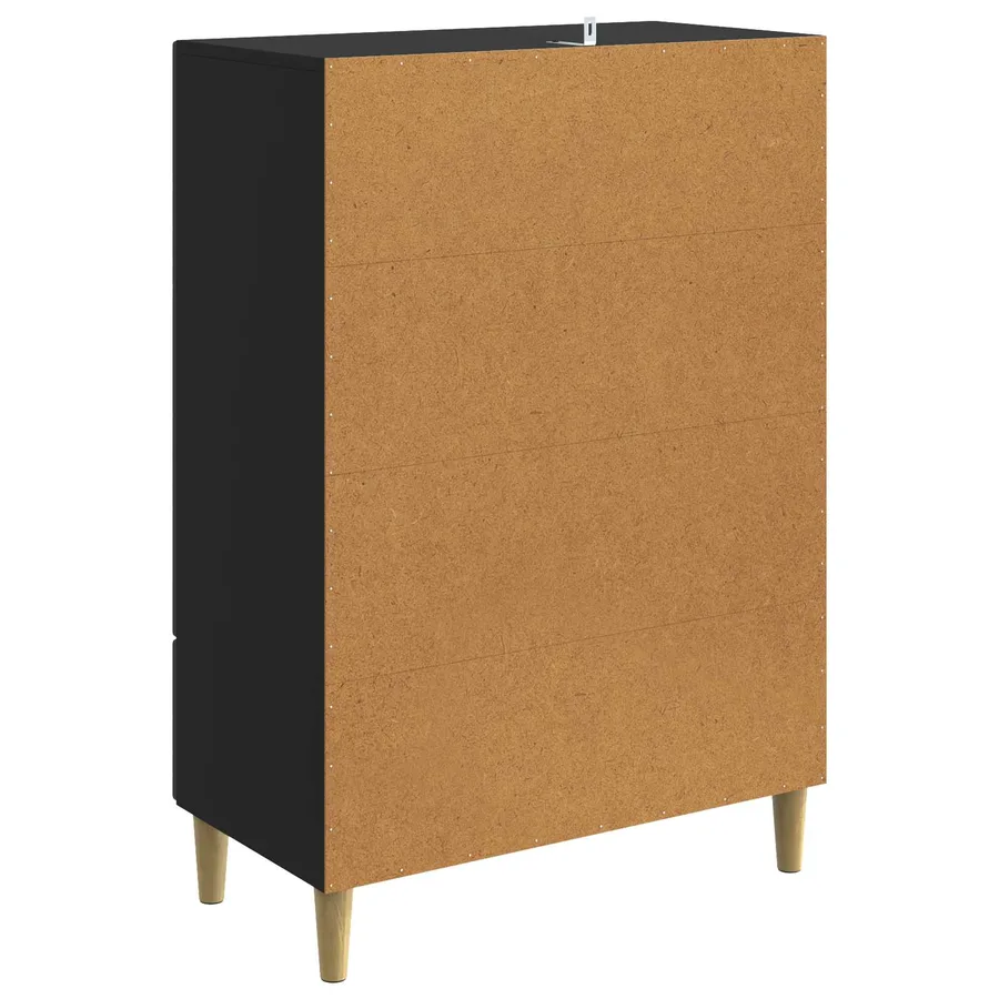 Buffet Noir 66 x 34,5 x 95 cm Bois d'ingénierie - 7