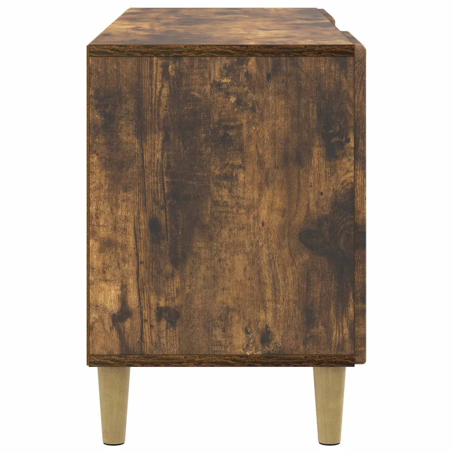 Meuble TV Chêne fumé 102 x 34,5 x 50 cm Bois d'ingénierie - 7
