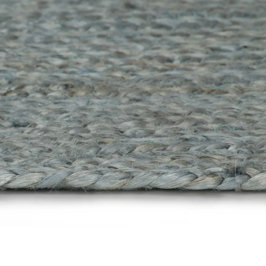 Tapis fait à la main Jute Rond 120 cm Vert olive - 3