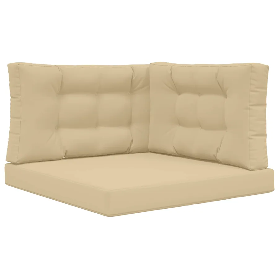 Coussin de canapé d'extérieur 3 pcs Beige Polyester - 2