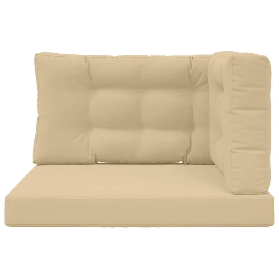 Coussin de canapé d'extérieur 3 pcs Beige Polyester - 6