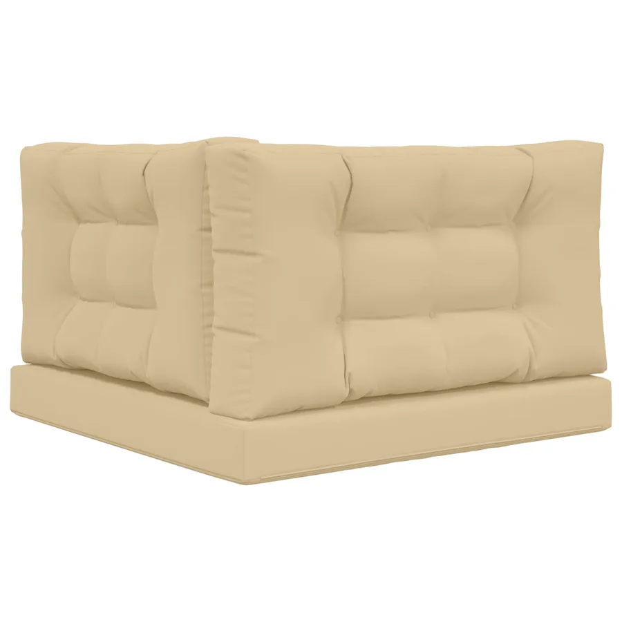 Coussin de canapé d'extérieur 3 pcs Beige Polyester - 7