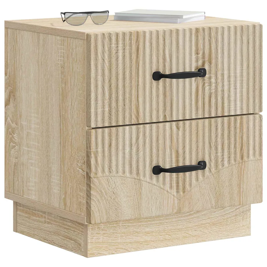 Cabinet de chevet 2 pcs Chêne Sonoma 43 x 34,5 x 44,5 cm - 3