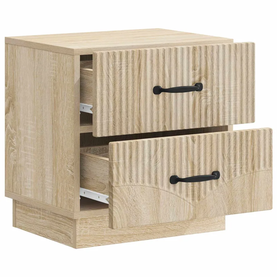Cabinet de chevet 2 pcs Chêne Sonoma 43 x 34,5 x 44,5 cm - 6
