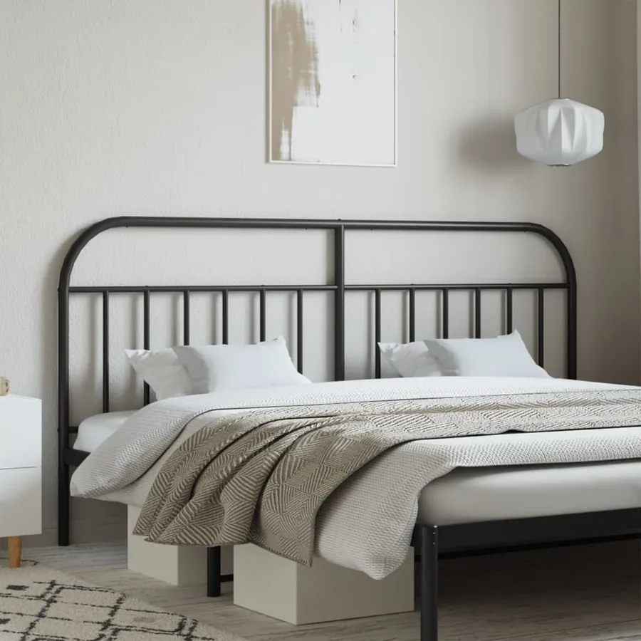 Tête de lit de remplacement métal noir 200 cm