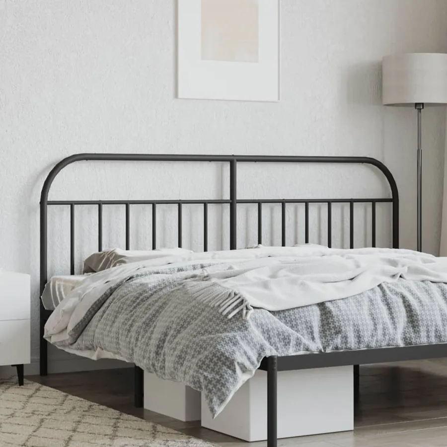 Tête de lit de remplacement métal noir 200 cm - 3