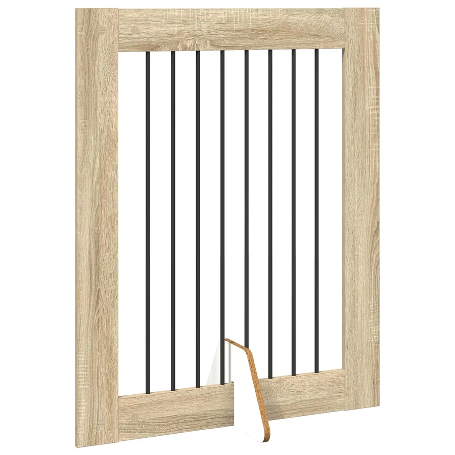 Porte de chien pliable avec supports 2 pcs Chêne Sonoma - 4