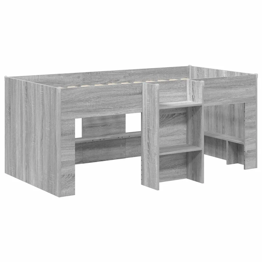 Cadre de Lit Élevé pour Enfants Sonoma gris 80 x 160 cm - 4