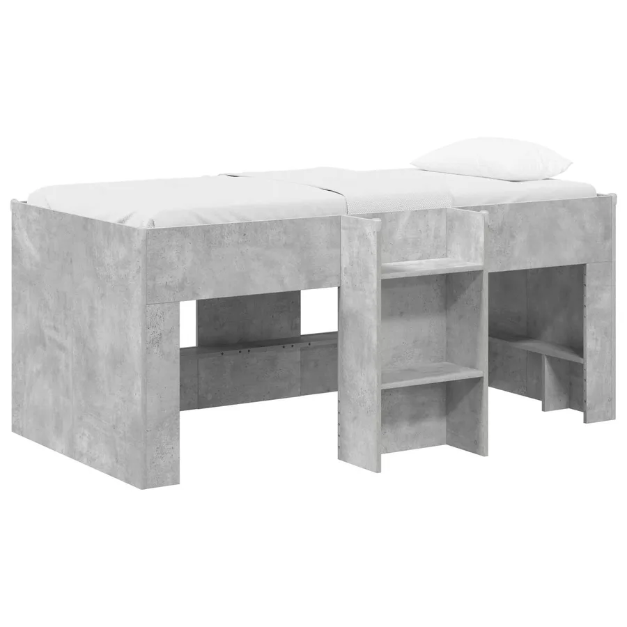 Cadre de Lit Élevé pour Enfants Gris béton 80 x 160 cm - 2