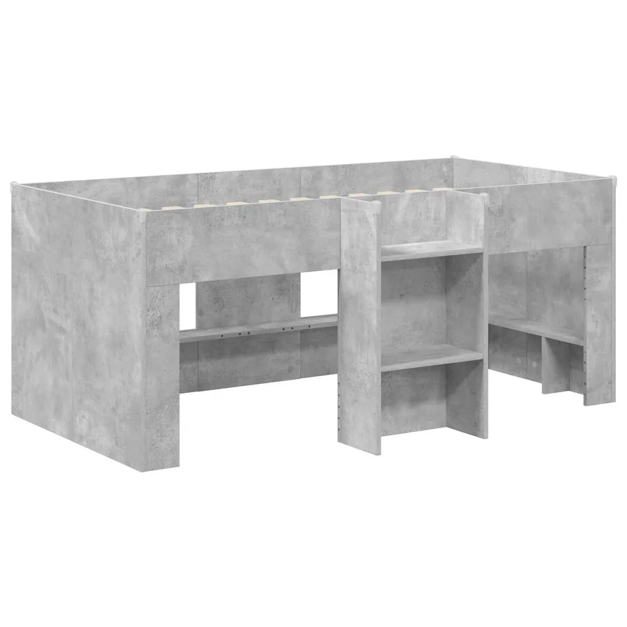 Cadre de Lit Élevé pour Enfants Gris béton 80 x 160 cm - 4