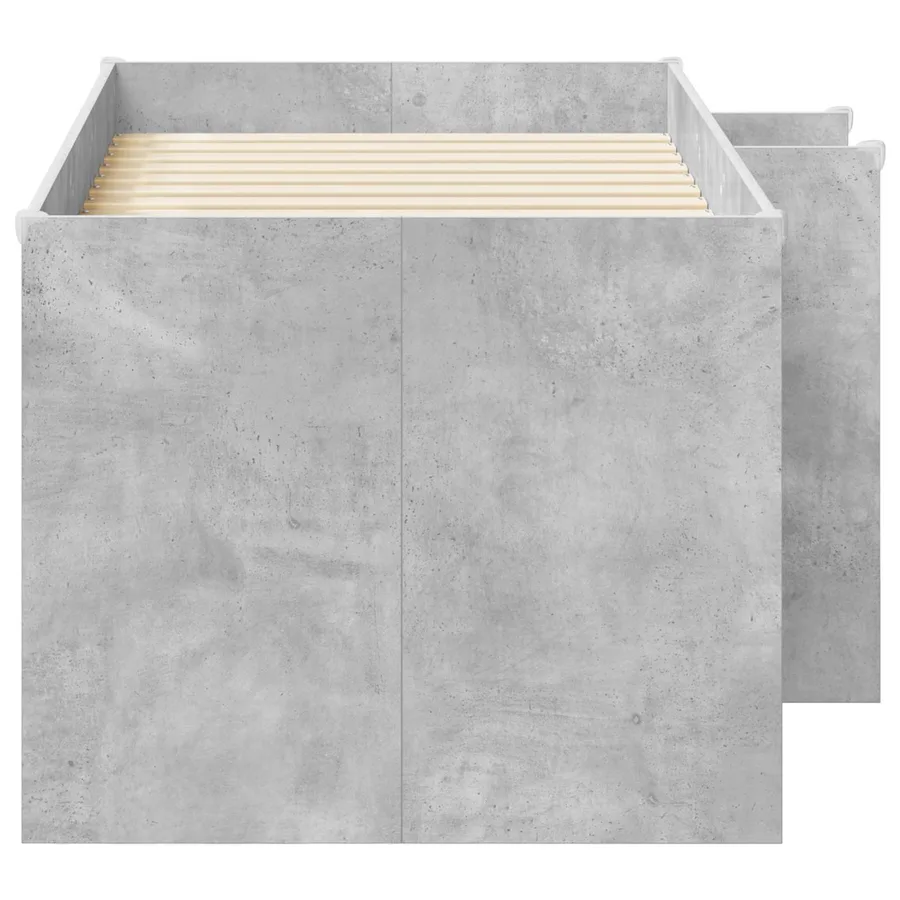 Cadre de Lit Élevé pour Enfants Gris béton 80 x 160 cm - 5