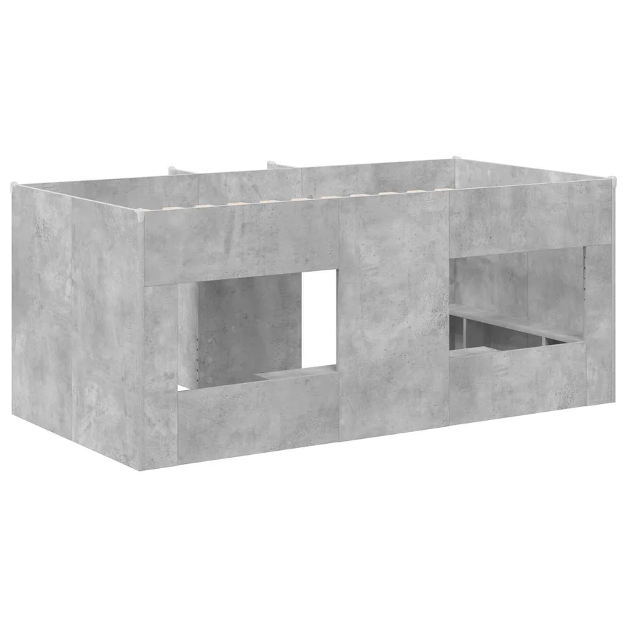 Cadre de Lit Élevé pour Enfants Gris béton 80 x 160 cm - 6
