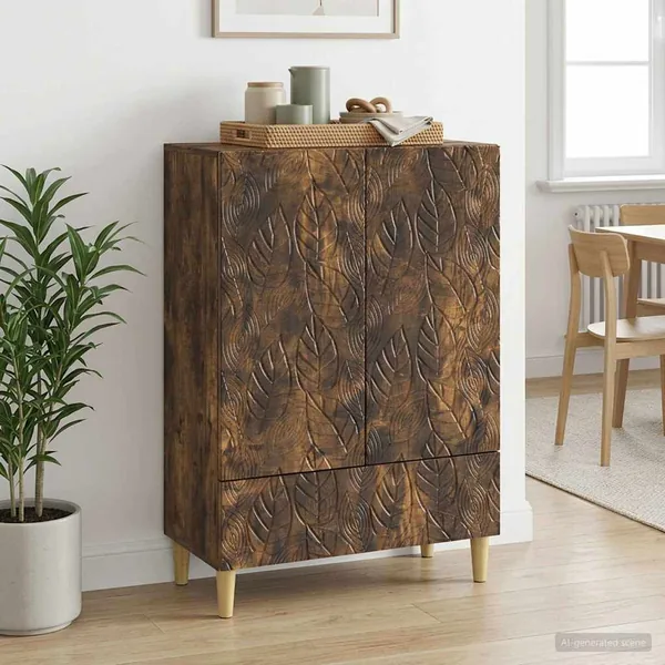 Buffet Chêne fumé 66 x 34,5 x 95 cm Bois d'ingénierie