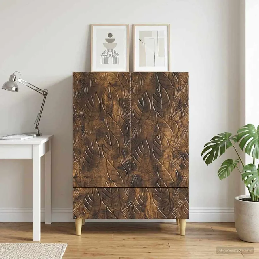 Buffet Chêne fumé 66 x 34,5 x 95 cm Bois d'ingénierie - 3