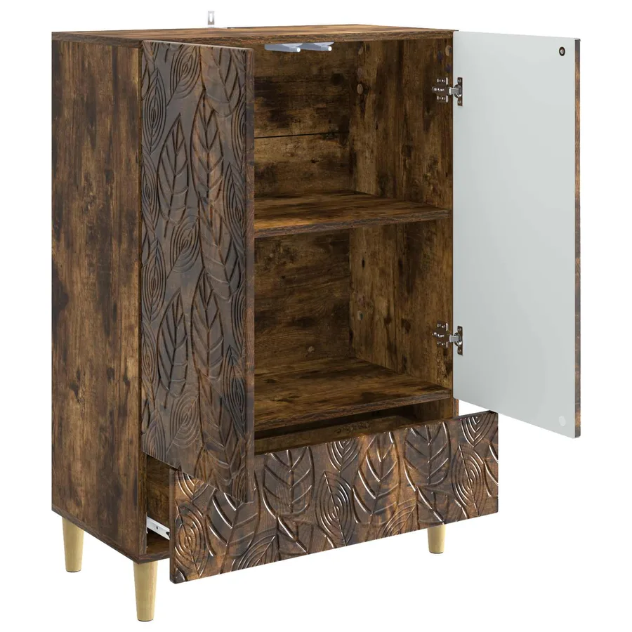 Buffet Chêne fumé 66 x 34,5 x 95 cm Bois d'ingénierie - 4