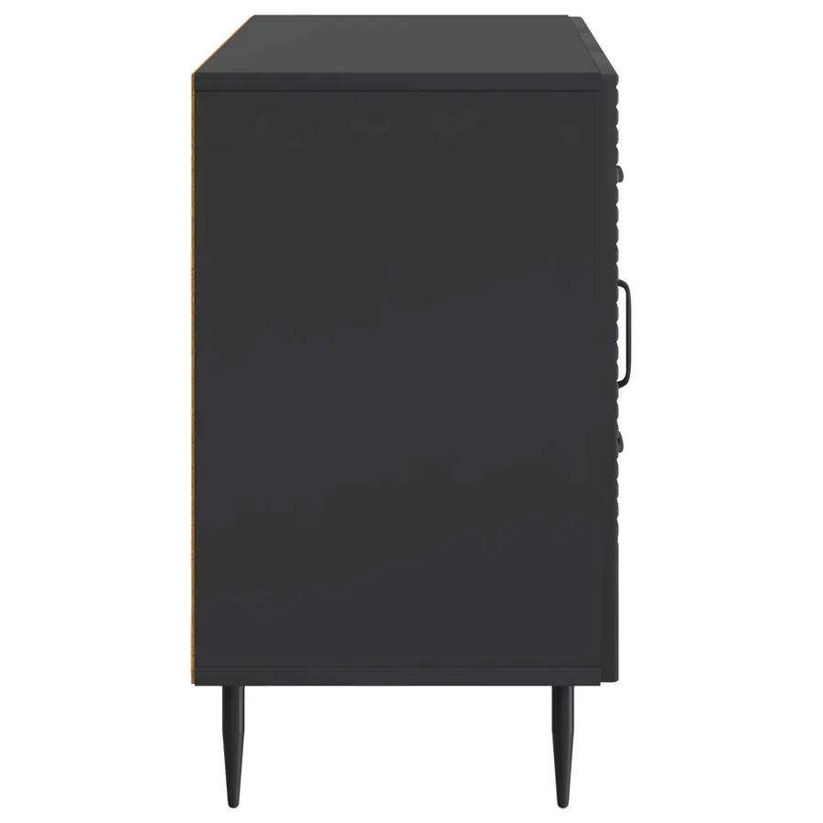 Buffet avec tiroir Noir 89 x 34,5 x 60 cm Bois d'ingénierie - 7