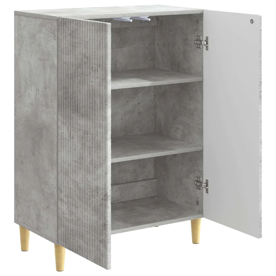 Buffet Gris béton 66 x 34,5 x 90 cm Bois d'ingénierie - 5