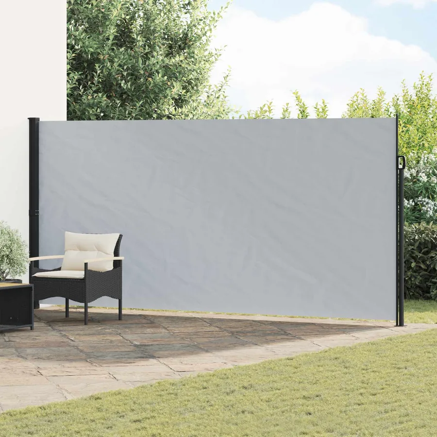 Store latéral rétractable Gris 500 x 200 cm Polyester