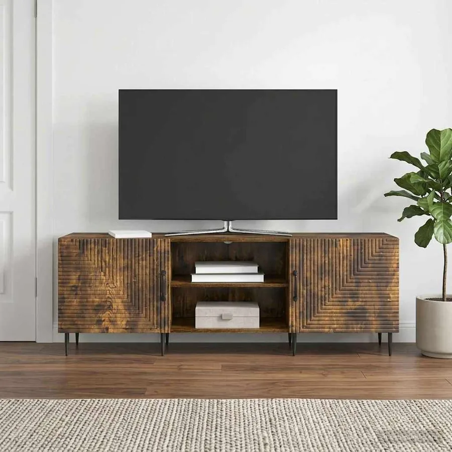 Meuble TV Chêne fumé 150 x 31 x 50 cm Bois d'ingénierie