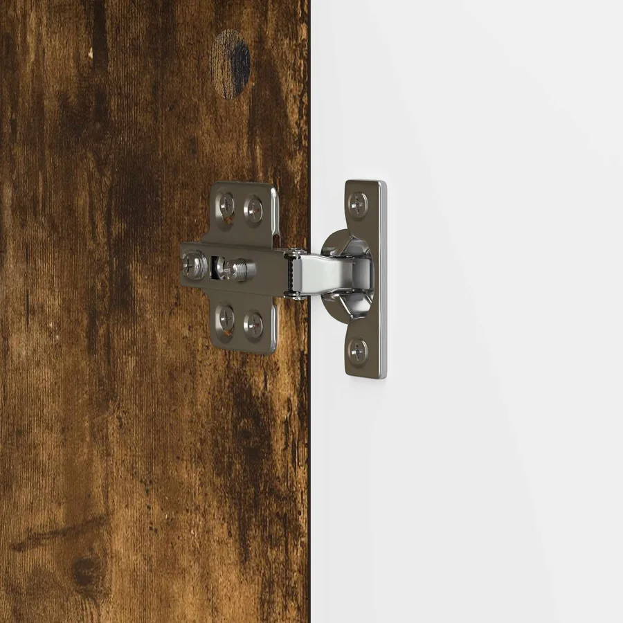 Meuble TV Chêne fumé 150 x 31 x 50 cm Bois d'ingénierie - 9