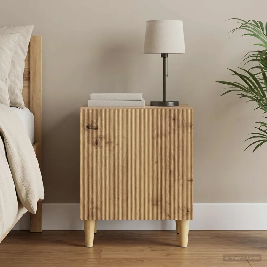 Cabinet de chevet Chêne artisanal 43 x 34,5 x 50 cm