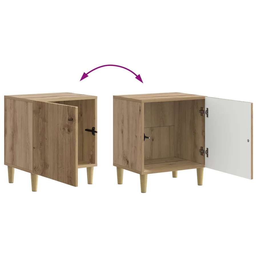 Cabinet de chevet Chêne artisanal 43 x 34,5 x 50 cm - 8
