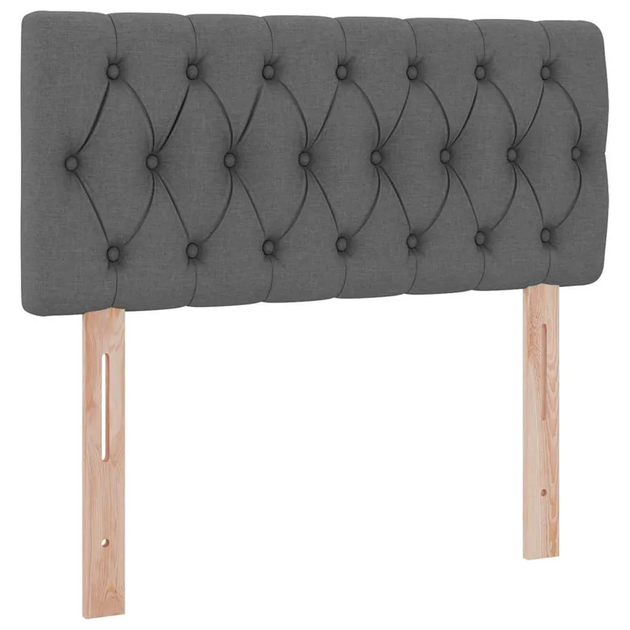 Lit avec rangement et matelas Gris foncé 100 x 200 cm - 9