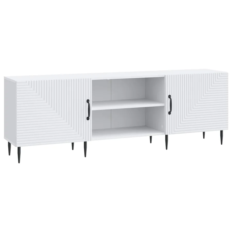 Meuble TV Blanc 150 x 31 x 50 cm Bois d'ingénierie - 2