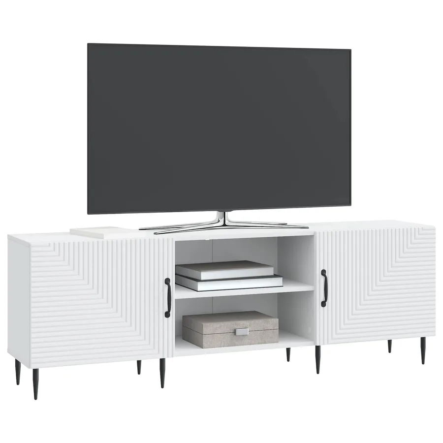Meuble TV Blanc 150 x 31 x 50 cm Bois d'ingénierie - 3