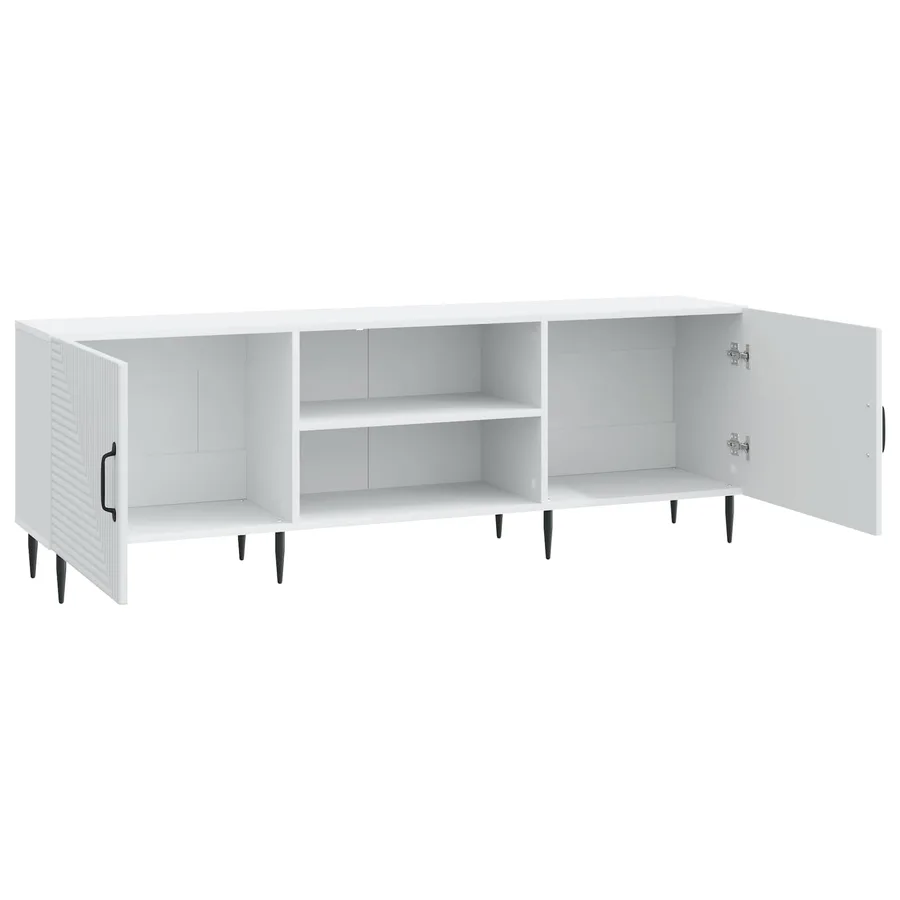 Meuble TV Blanc 150 x 31 x 50 cm Bois d'ingénierie - 5