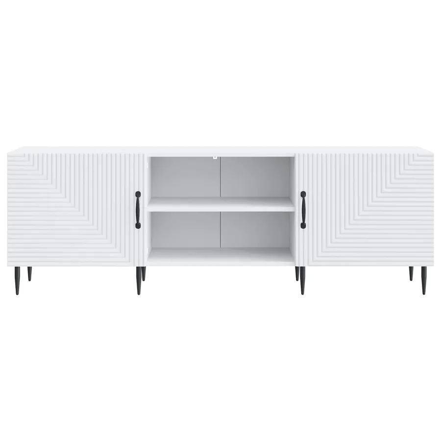 Meuble TV Blanc 150 x 31 x 50 cm Bois d'ingénierie - 6
