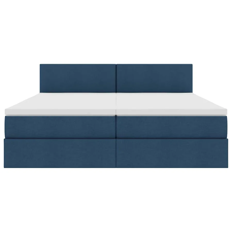 Lit de rangement LED avec matelas Bleu 180 x 200 cm Tissu - 11