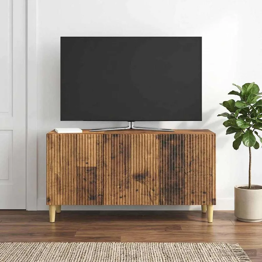 Meuble TV Bois ancien 99 x 34,5 x 50 cm Bois d'ingénierie - 4
