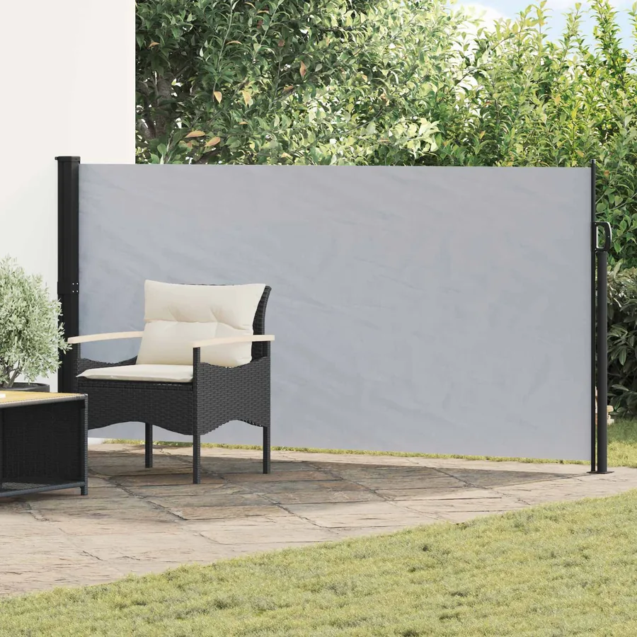 Store latéral rétractable Gris 600 x 120 cm Polyester
