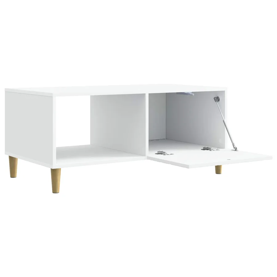 Table basse Blanc 90 x 50 x 40 cm Bois d'ingénierie - 3
