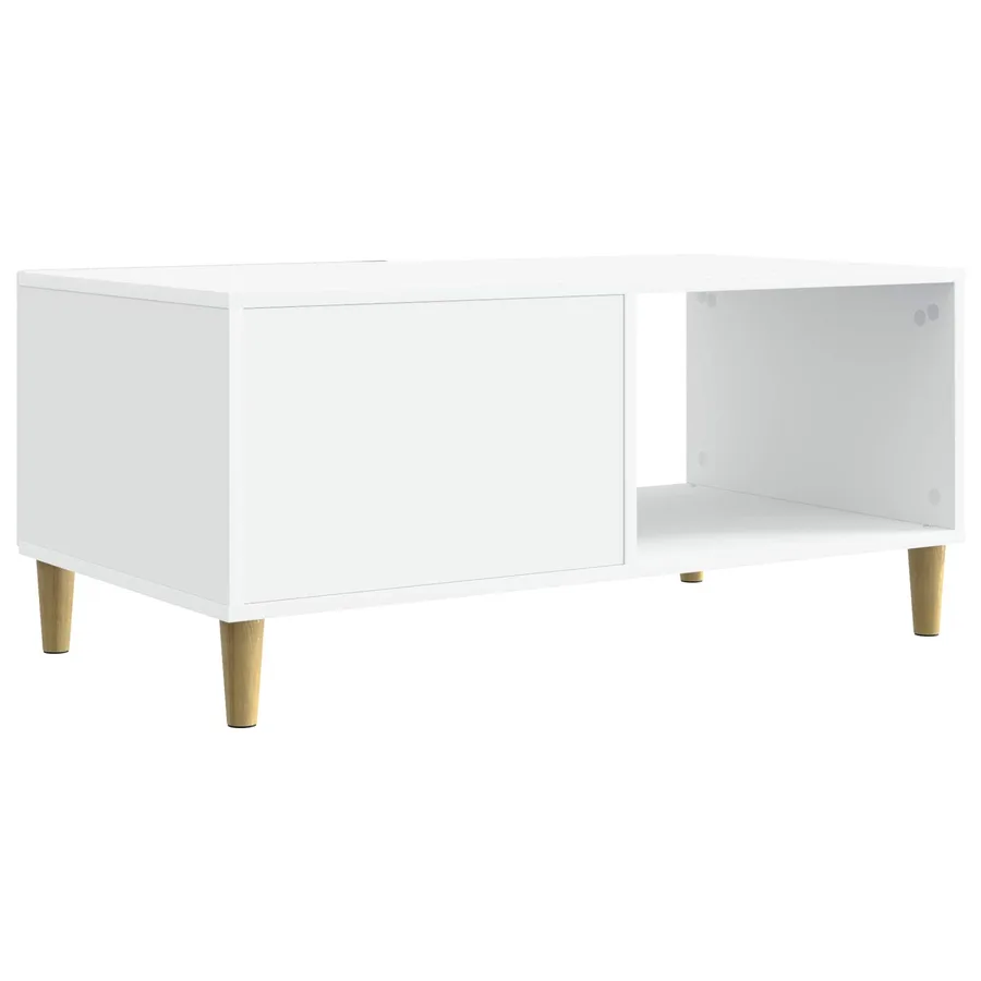 Table basse Blanc 90 x 50 x 40 cm Bois d'ingénierie - 6