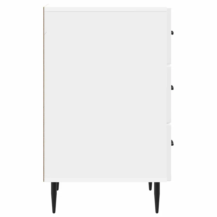 Cabinet de chevet avec tiroir Blanc brillant 43 x 41 x 66,5 cm - 6