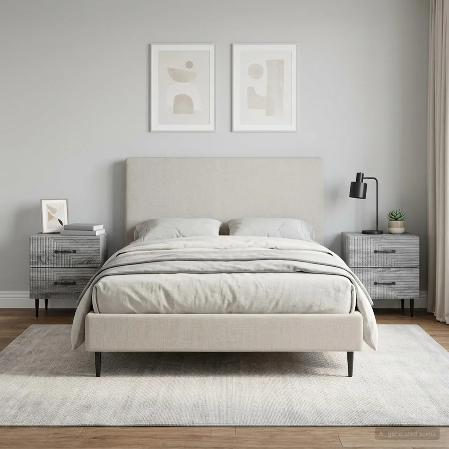 Cabinet de chevet 2 pcs Sonoma gris 43 x 34,5 x 47,5 cm - 4