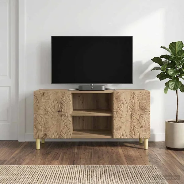 Meuble TV 102 x 34,5 x 50 cm Chêne artisanal Bois d'ingénierie