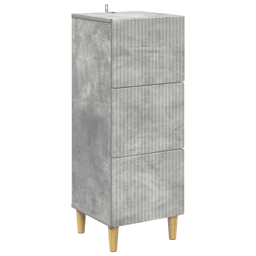 Armoire à tiroirs Gris béton 33 x 34,5 x 90 cm - 2