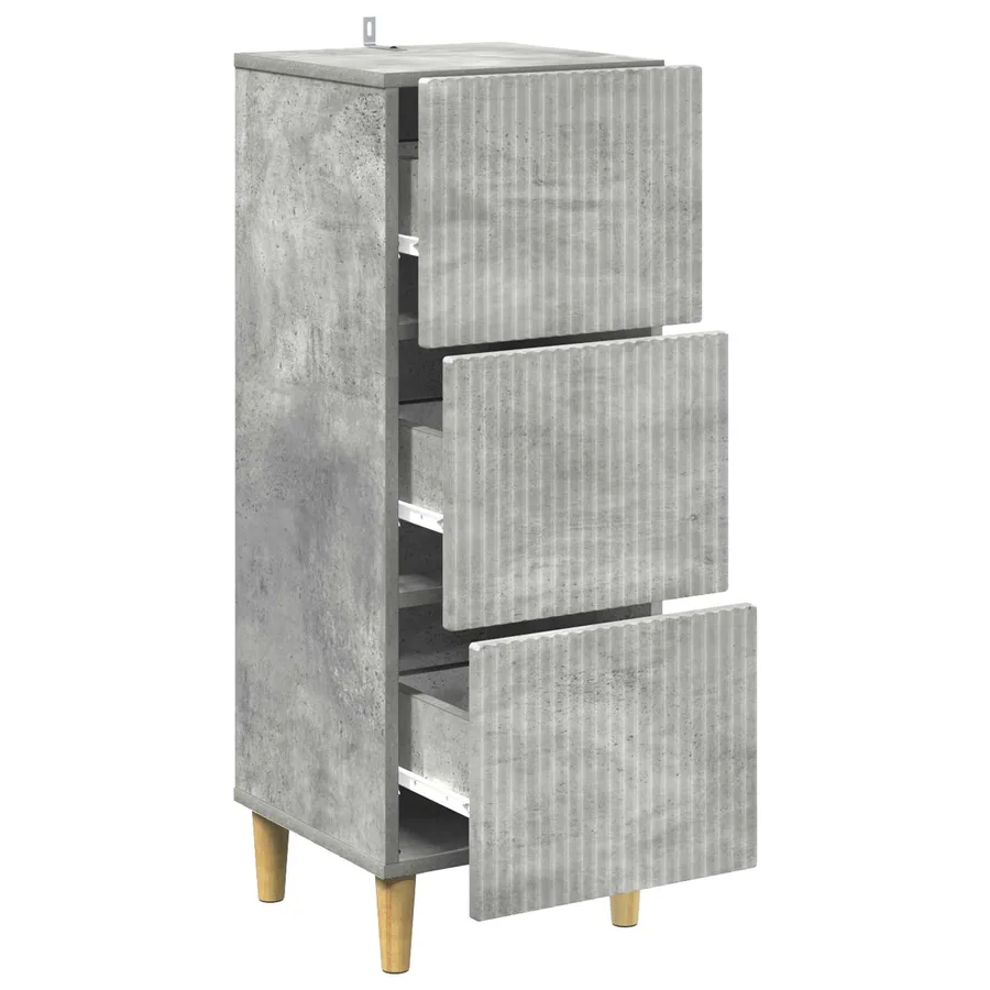 Armoire à tiroirs Gris béton 33 x 34,5 x 90 cm - 5
