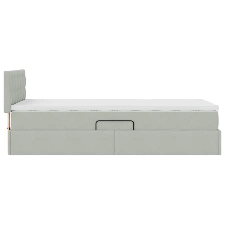 Lit de rangement LED avec matelas Gris clair 100 x 200 cm - 11