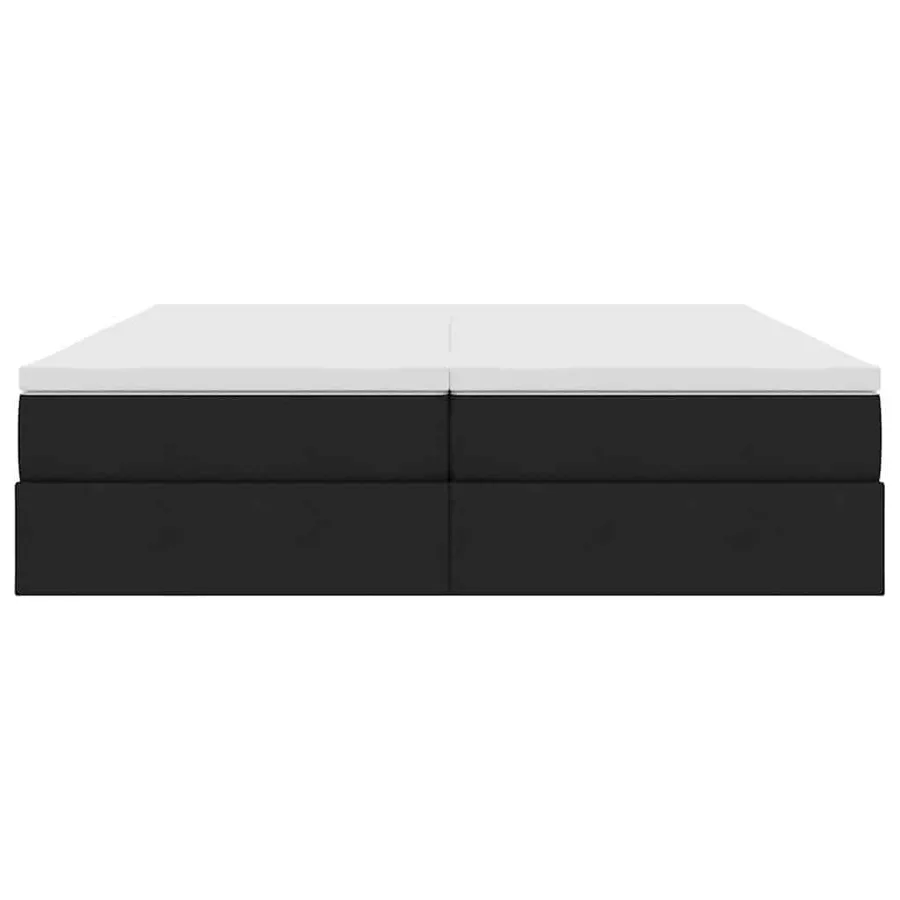 Lit avec rangement et matelas Noir 180 x 200 cm Polyester - 7