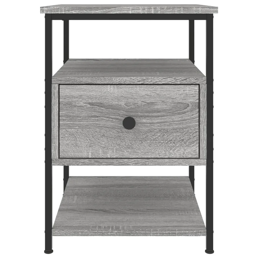 Table de chevet sonoma gris 40x42x56 cm bois d'ingénierie - 6